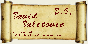 David Vuletović vizit kartica